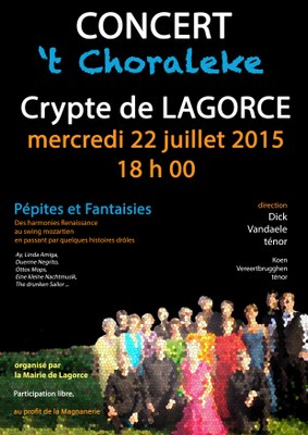 Affiche 't Choraleke - Lagorce 2015